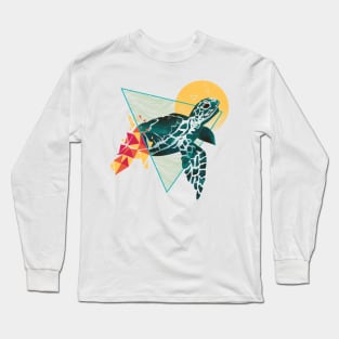 Geometric Turtle Long Sleeve T-Shirt